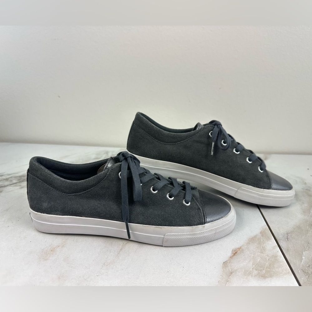 EUC Creative Recreation Men's Dark Gray Black Suede Leather Low Sneakers, Sz 9